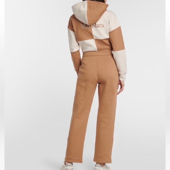 NWT ‘S Max Mara Logo Warm Joggers Color: Camel Fall/Winter Size: Large US8 - Picture 4 of 16